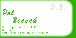 pal micsek business card